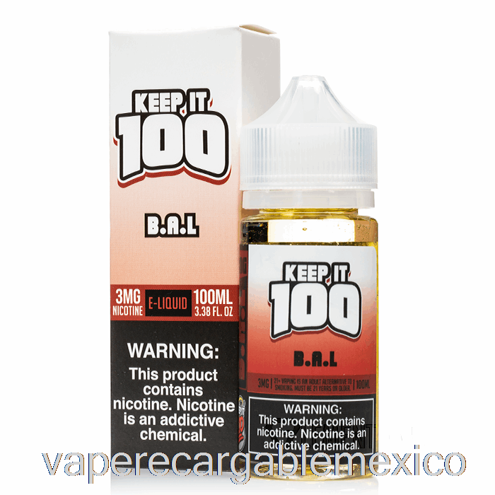 Vaporizador Recargable B.a.l. - Mantenlo 100 E-líquido - 100 Ml 6 Mg